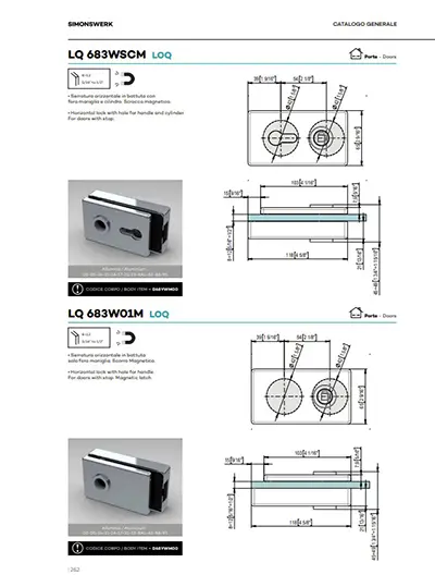 Serratura orrizontali magnetiche